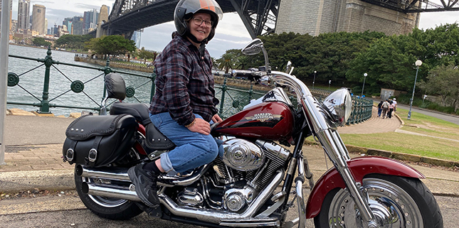 The fun Sydney Harley ride showed the icons of the Emerald City.