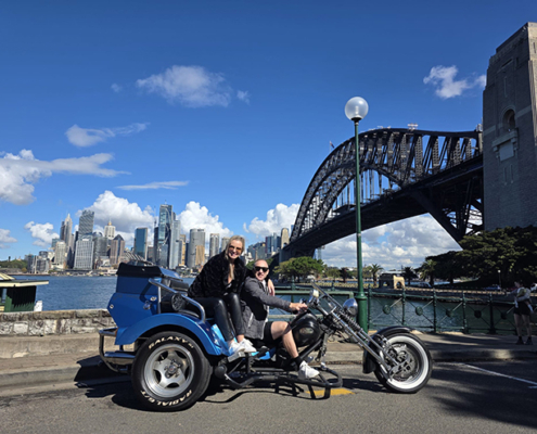 The trike transfer birthday surprise was a fun way to celebrate! In Sydney Australia.