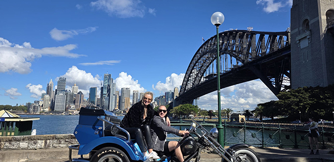 The trike transfer birthday surprise was a fun way to celebrate! In Sydney Australia.