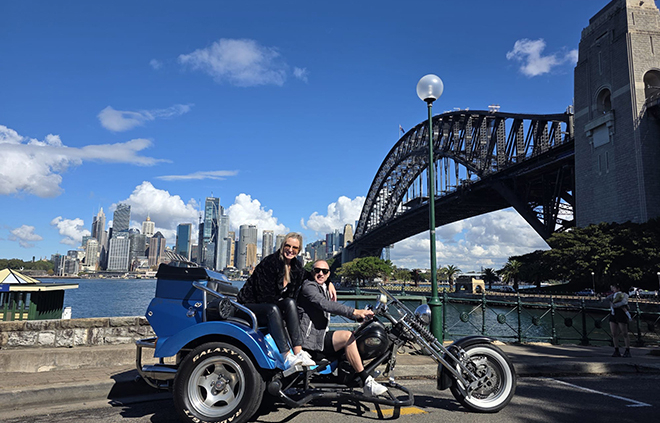The trike transfer birthday surprise was a fun way to celebrate! In Sydney Australia.