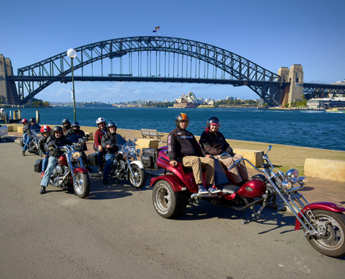 The Sydney trike + Harley Davidson tour was fun, unique and a great start to their holiday.