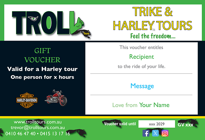 Troll Tours Gift Vouchers are a memorable and unique present. A fun way to see Sydney.
