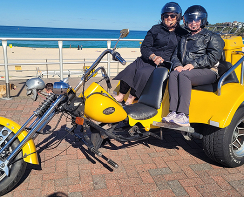 The friend's trike ride Sydney was a unique and fun way to explore Eastern Sydney. Including Bondi Beach.