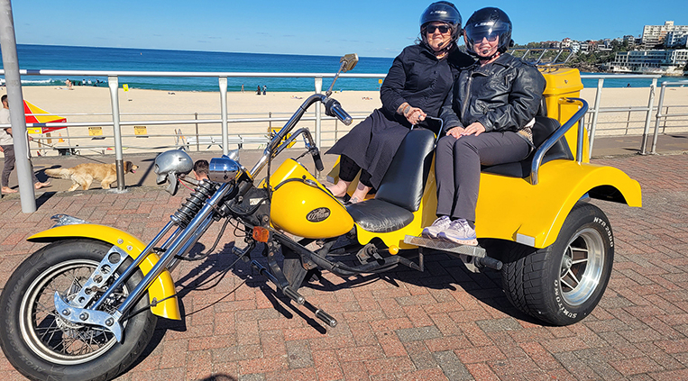 The friend's trike ride Sydney was a unique and fun way to explore Eastern Sydney. Including Bondi Beach.