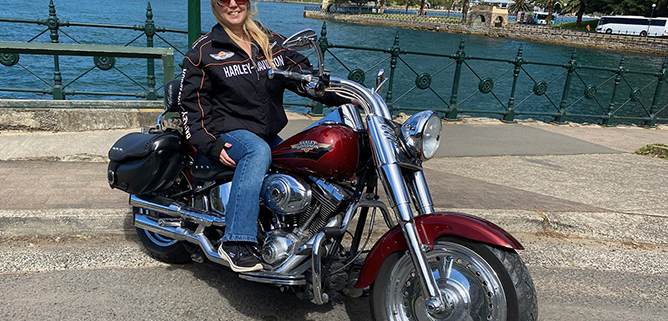 Sydney solo traveller fun Harley ride, showed a unique perspective of the Harbour City.