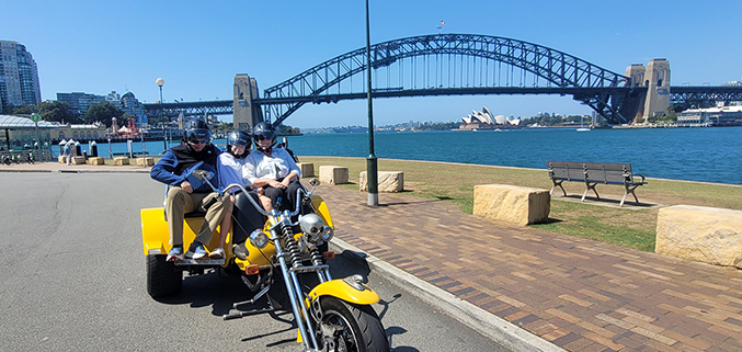 The family's trike tour Sydney showed so many icons - the fun way!