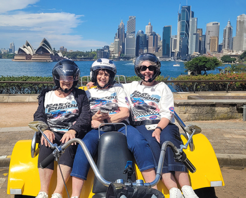 The friend's Sydney holiday ride was a fun way to celebrate friendship!