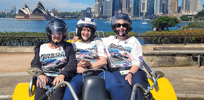 The friend's Sydney holiday ride was a fun way to celebrate friendship!